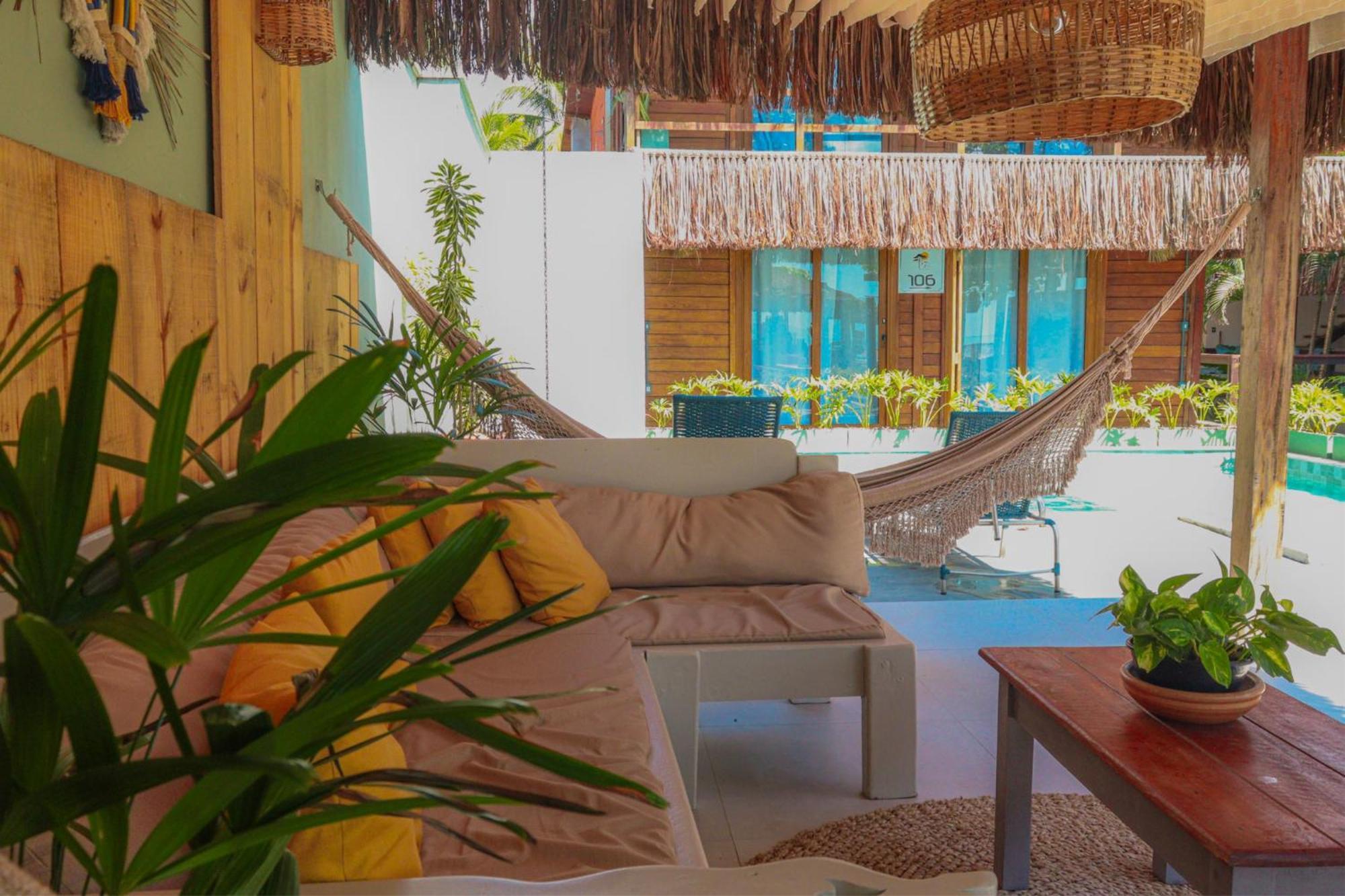 Parador 7 Bangalo, Praia Do Parracho, 1,0 Km Da Rua Mucuge Порту-Сегуру Экстерьер фото